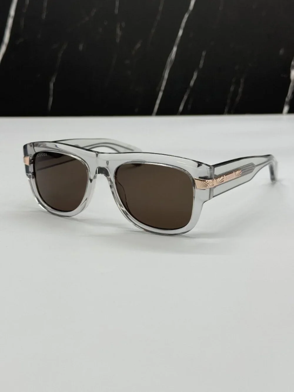 NEW GUCCI GG1517S 006 CLEAR BROWN MEN SUNGLASSES GUCCI